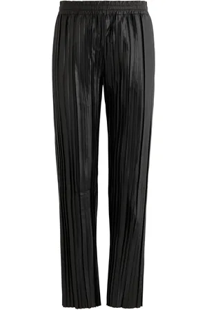 Helmut Lang Pleated Straight-leg Leather car Trousers - - L (UK14 / L)