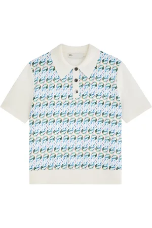 Tory Burch Printed Silk and Wool Polo Shirt - - M (UK12 / M)