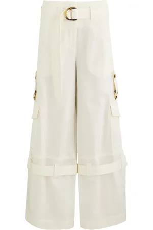 ZIMMERMANN Illuminate Wide-leg Cotton Cargo Trousers - - 2 (UK 12 / M)