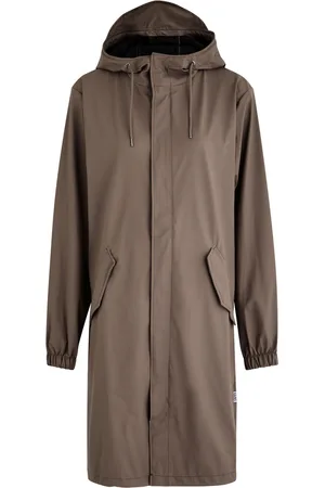 Rains Fishtail Hooded Rubberised Parka - - L (UK14 / L)