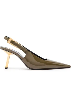 Saint Laurent Lee 75 Patent Leather Slingback Pumps