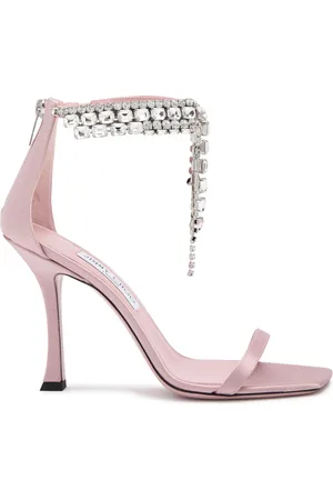Jimmy Choo Verity 100 Crystal-embellished Satin Sandals - - 38 (IT38 / UK5)
