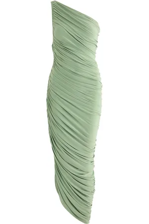 Norma Kamali Diana One-shoulder Ruched Jersey Midi Dress - - L (UK14 / L)