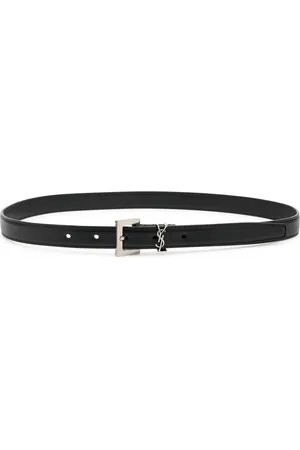 Saint Laurent Cassandre Grained Leather Belt - - 75 (UK8/ S)