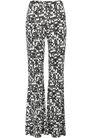 Diane von Furstenberg Brooklyn Printed Flared Jersey Trousers - - M (UK12 / M)