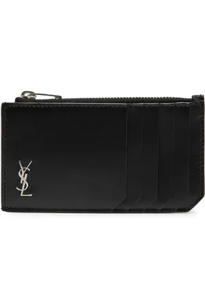 Saint Laurent Cassandre Leather Card Holder - - One Size