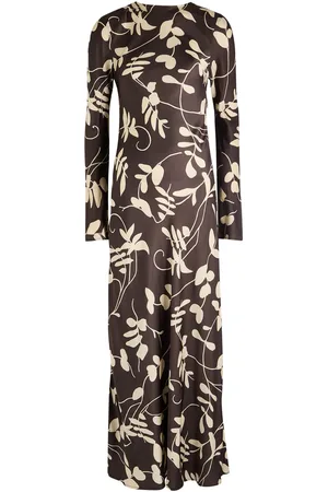 FAITHFULL THE BRAND Faroe Printed Satin Maxi Dress - - L (UK14 / L)