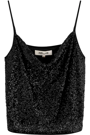 Diane von Furstenberg Berlin Sequin-embellished Tulle Tank - - S (UK8-10 / S)