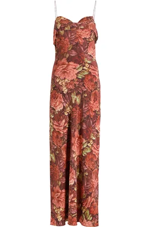 FAITHFULL THE BRAND Zelie Silk Crepe de Chine Maxi Dress - - M (UK12 / M)