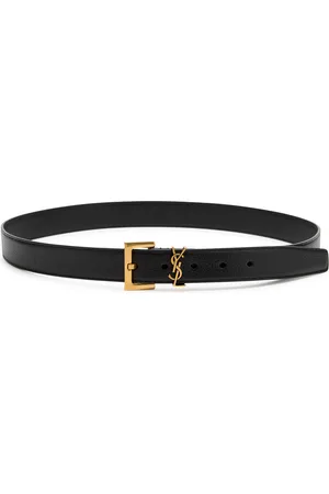 Saint Laurent Cassandre Logo Leather Belt - - 100 (L)