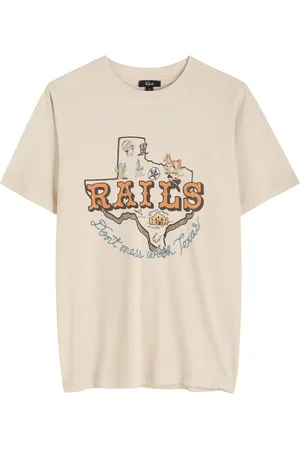 Rails Texax Logo Cotton T-shirt - - L (UK14 / L)