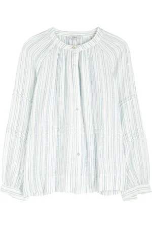 Rails Frances Striped Linen-blend Blouse - - S (UK8-10 / S)