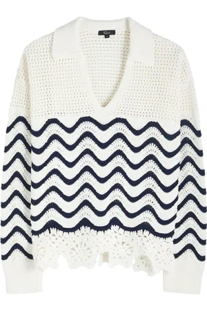 Rails Louise Wavy-intarsia Cotton Jumper - - L (UK14 / L)