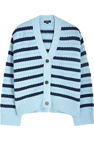 Rails Geneva Striped-intarsia Cotton Cardigan - - L (UK14 / L)