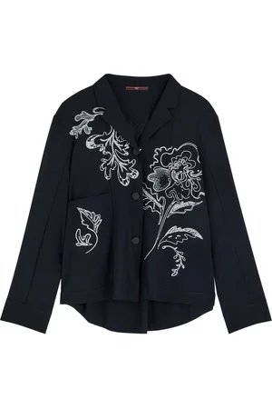 High Up to Date Floral-print Stretch-jersey Jacket - - 42 (UK10 / S)