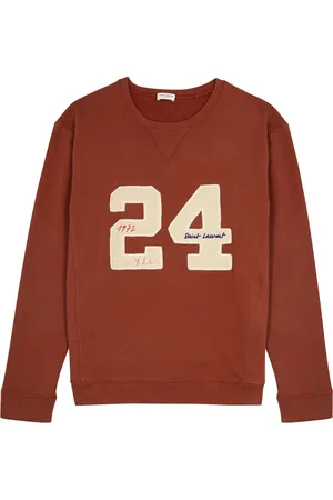 Saint Laurent 24 Logo-embroidered Cotton Sweatshirt - - S
