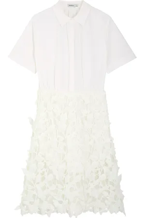 Simkhai Cotton and Guipure Lace Shirt Dress - - 10 (UK14 / L)