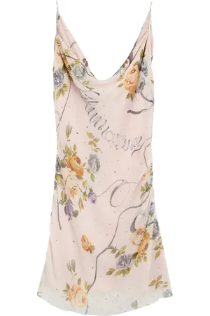 BLUMARINE Floral-print Silk-georgette Mini Dress - - 40 (UK8 / S)