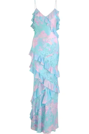 LOVESHACKFANCY Rialto Floral Satin-devoré Maxi Dress - - 8 (UK10 / S)