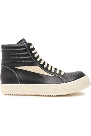 Rick Owens Hollywood Vintage Panelled Leather Hi-top Sneakers - - 44 (IT44 / UK10)