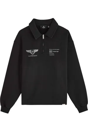 Represent Team Rep Logo Half-zip Cotton Sweatshirt - - L