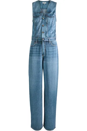 RAG&BONE Miramir Jeans-print Satin Jumpsuit - - 8 (UK10 / S)
