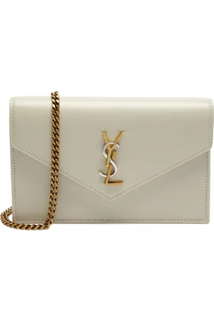 Saint Laurent Envelope Leather Wallet on Chain, Leather Wallet, - One Size