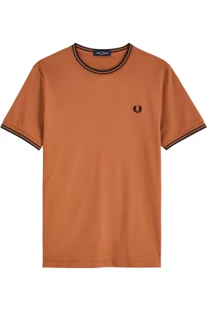 Fred Perry Stripe-trimmed Logo Cotton T-shirt - - Xxl