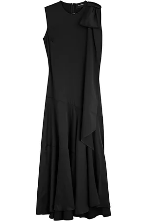 Simone Rocha Bow-embellished Silk-satin Midi Dress - - 6 (UK6 / XS) - 6 (UK6 /xs)