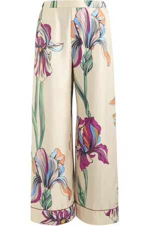 La DoubleJ Pajama Printed Silk-twill Trousers - - S (UK8-10 / S)