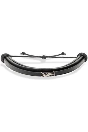 Saint Laurent Cassandre Logo Leather Bracelet - - M