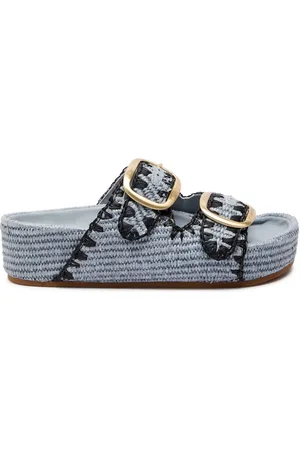 Loeffler Randall Theo Raffia Sliders - - 40 (IT40/ UK7)