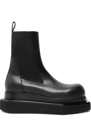 Rick Owens Beatle Turbo Cyclops Leather Chelsea Boots - - 44 (IT44 / UK10)