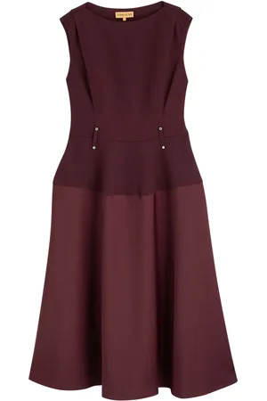 STINE GOYA Panelled Crepe and Twill Midi Dress - - M (UK12 / M)