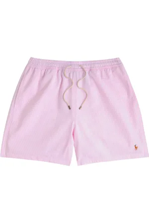 Ralph Lauren Striped Logo-embroidered Swim Shorts - - L