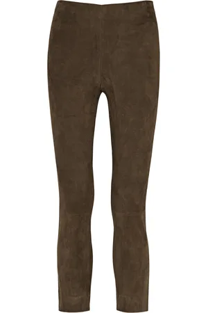 Vince Split-cuff Suede Trousers - - L