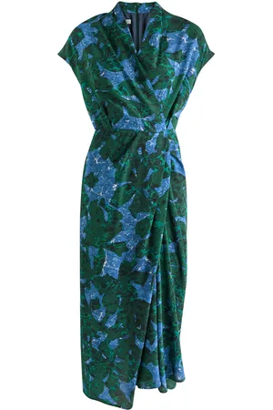 DRIES VAN NOTEN Dilian Printed Silk Midi Dress - - 38 (UK10 / S)