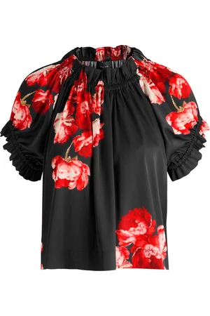 Simone Rocha Floral-print Stretch-satin top - - 10 (UK10 / S)