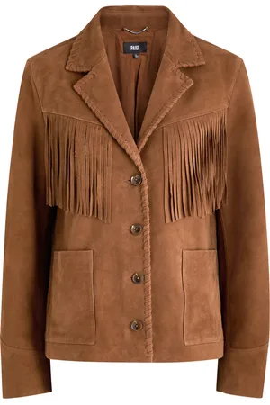 Paige Maronti Fringed Suede Jacket - - L (UK14 / L)