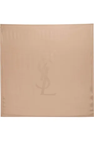 Saint Laurent Grand Logo-jacquard Silk Scarf - - One Size