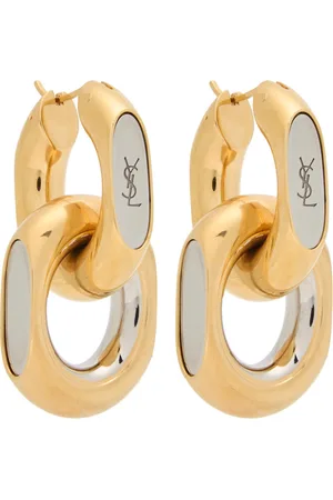 Saint Laurent Duo Link Two-tone Drop Earrings - - One Size