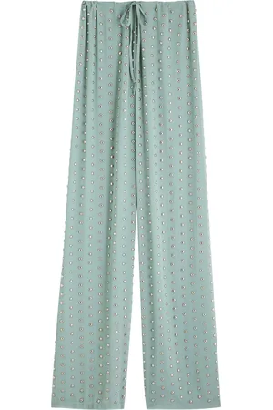 DRIES VAN NOTEN Pachas Stud-embellished Straight-leg Trousers - - 42 (UK14 / L)