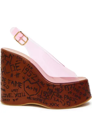 Chloé Maxime Transparent Tpu Platform Wedge Sandals - - 38 (IT38 / UK5)