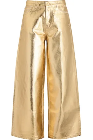 Ganni Metallic Wide-leg Jeans - - 26 (W26 / UK8 / S)