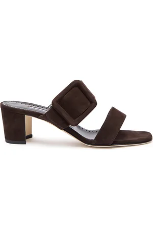 Manolo Blahnik Titubanew 50 Suede Sandals - - 37 (IT37 / UK4)