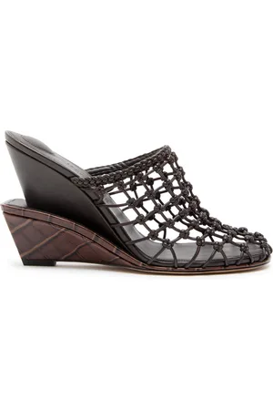 Jacquemus Les Doubles Woven Leather Wedge Mules - - 37 (IT37 / UK4)