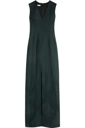 DRIES VAN NOTEN Delina Floral-jacquard Cotton-blend Gown - - 38 (UK10 / S)