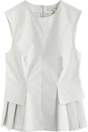 Remain by Birger Christensen Peplum Cotton-poplin top - - 42 (UK14 / L)