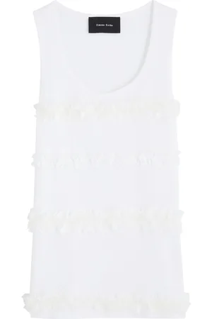Simone Rocha Ruffle-appliquéd Cotton Tank - - L (UK14 / L)
