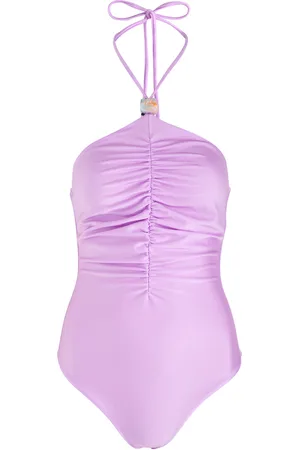 Baobab Anna Ruched Halterneck Swimsuit - - L (UK14 / L)